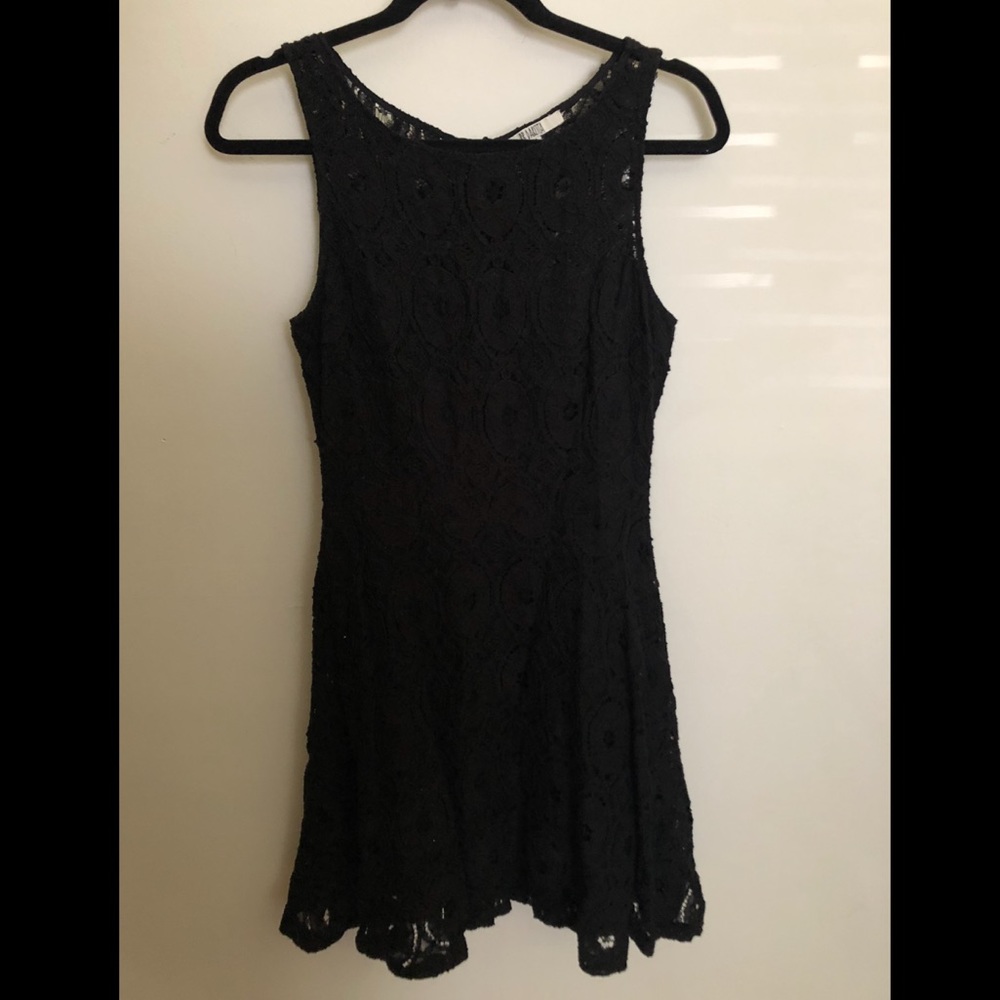 Black lace mini dress, size 4